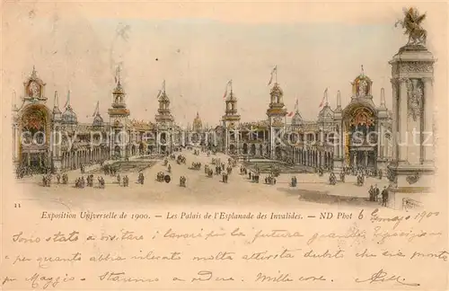 AK / Ansichtskarte Paris Exposition Universelle de 1900 Palais de l`Esplanade des Invalides Paris