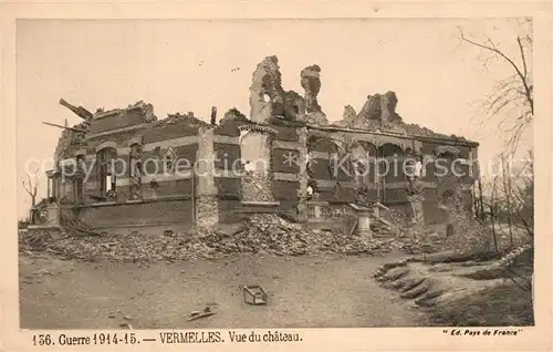 AK / Ansichtskarte Vermelles Vue du Chateaeu Guerre 1914 15 Vermelles