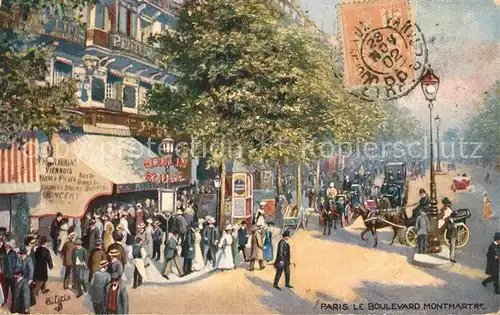 AK / Ansichtskarte Paris Le Boulevard Montmartre Paris