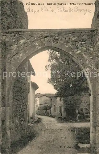 AK / Ansichtskarte Perouges Sortie par la Porte exterieure Perouges