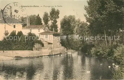 AK / Ansichtskarte Sermaize les Bains Paysage sur la Saulx Sermaize les Bains