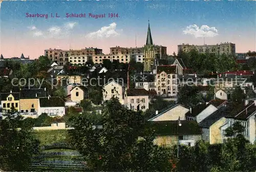 AK / Ansichtskarte Saarburg_Lothringen Schlacht August 1914 Saarburg Lothringen