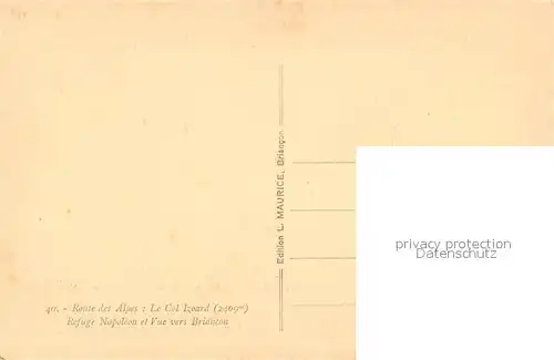 AK / Ansichtskarte Briancon Refuge Napoleon Briancon
