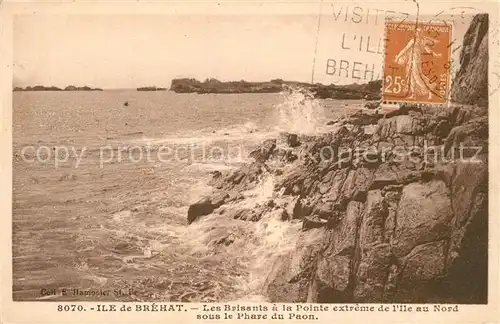AK / Ansichtskarte Ile de Brehat Les Brisants sous le Phare du Paon Ile de Brehat