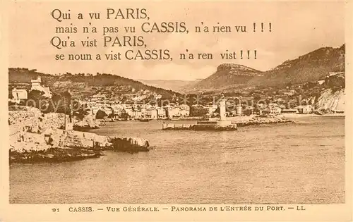 AK / Ansichtskarte Cassis Entree du port Cassis