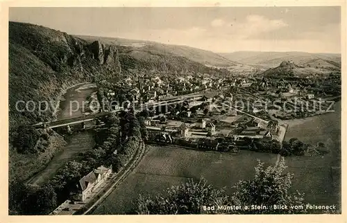 AK / Ansichtskarte Bad_Muenster_Stein_Ebernburg Panorama Blick vom Felseneck Bad_Muenster