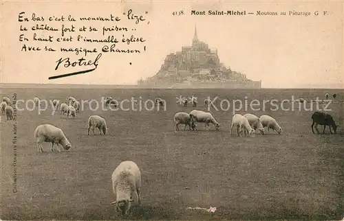 AK / Ansichtskarte Mont Saint Michel_Le Moutons au Paturage Mont Saint Michel_Le