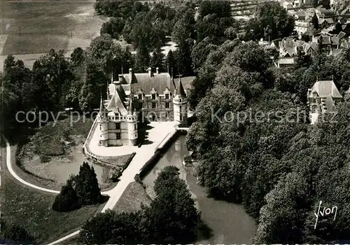 AK / Ansichtskarte Azay le Rideau En avion au dessus des Chateaux de la Loire Azay le Rideau