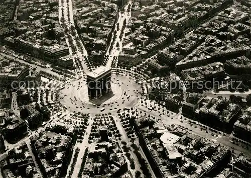 AK / Ansichtskarte Paris Arc de Triomphe Place de l Etoile vue aerienne Paris