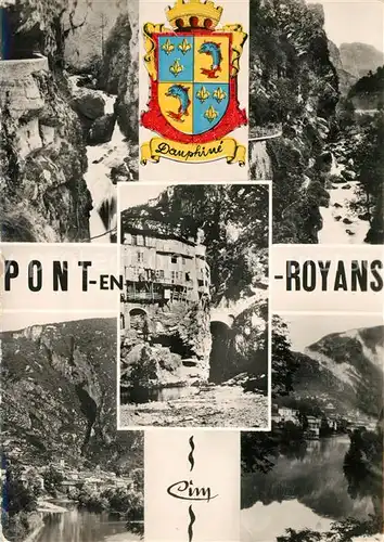 AK / Ansichtskarte Pont en Royans Landschaftspanorama Schlucht Alpen Wappen Pont en Royans