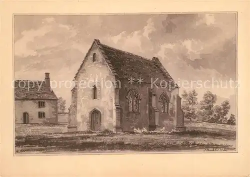 AK / Ansichtskarte Oxford_Oxfordshire St Bartholomews Chapel Drawing by J. C. Buckler Kuenstlerkarte Oxford Oxfordshire