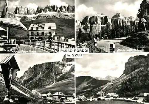 AK / Ansichtskarte Passo_Pordoi Albergo Maria Strada delle Dolomiti Passo Pordoi