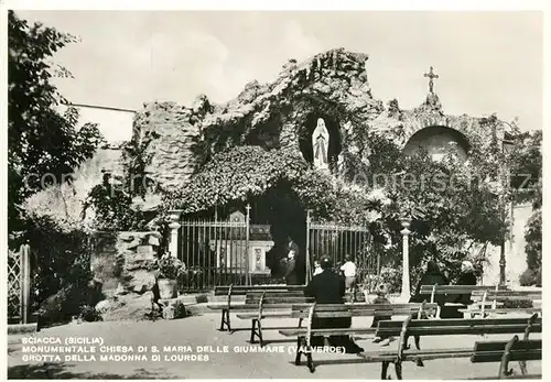 AK / Ansichtskarte Sciacca_Agrigento Monumentale Chiesa Grotta della Madonna di Lourdes Sciacca Agrigento