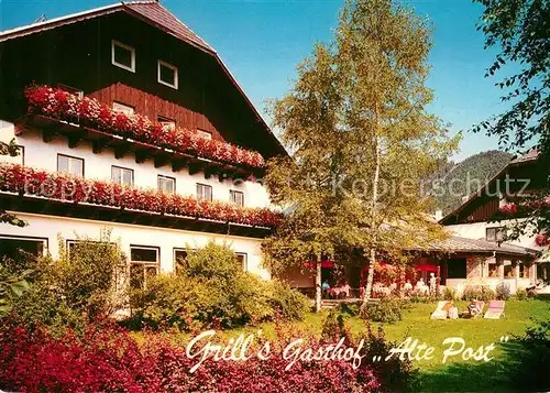AK / Ansichtskarte Faistenau_Salzburg Grill s Gasthof Alte Post Garten Faistenau_Salzburg