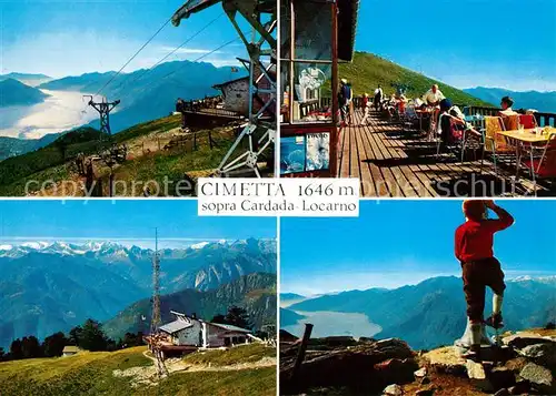 AK / Ansichtskarte Cardada Ristorante Capanna alla Cimetta Bergrestaurant Fernsicht Alpenpanorama Cardada