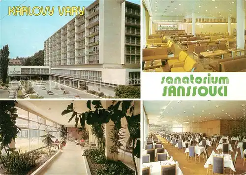 AK / Ansichtskarte Karlovy_Vary Sanatorium Sanssouci Restaurant Karlovy Vary