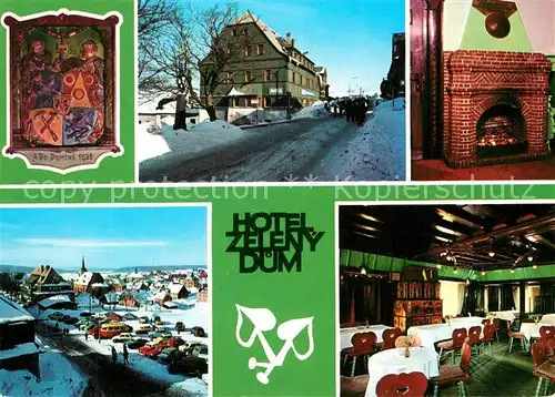 AK / Ansichtskarte Bozi_Dar_Gottesgab Hotel Zeleny dum Krusne Hory Erzgebirge Bozi_Dar_Gottesgab