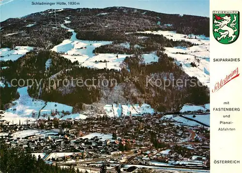 AK / Ansichtskarte Schladming_Obersteiermark Fliegeraufnahme Skizentrum Fastenberg  Schladming_Obersteiermark