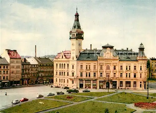 AK / Ansichtskarte Krnov Rathaus Parkanlage Krnov