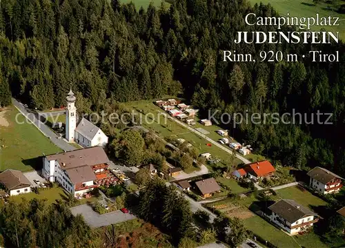 AK / Ansichtskarte Rinn Fliegeraufnahme Campingplatz Judenstein Rinn