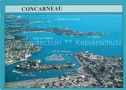 AK / Ansichtskarte Concarneau_Finistere Fliegeraufnahme Concarneau_Finistere