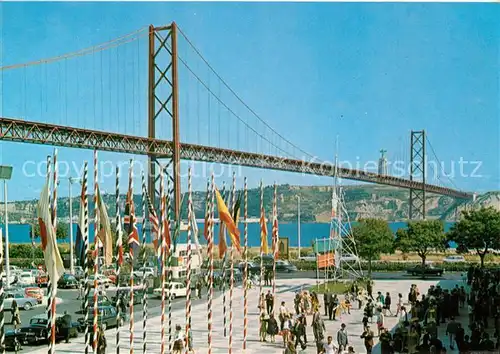 AK / Ansichtskarte Lisboa Bridge across the Tagus River Lisboa