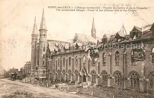 AK / Ansichtskarte Lille_Nord Mont des Cats l`Abbaye bombardee Lille_Nord