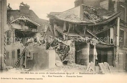 AK / Ansichtskarte Reims_Champagne_Ardenne Bombardements 1914 18 Ruinen Reims_Champagne_Ardenne