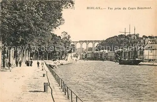 AK / Ansichtskarte Morlaix Vue prise du Cours Beaumont Morlaix