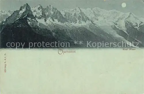 AK / Ansichtskarte Chamonix Mont Blanc bei Vollmond Chamonix