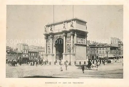 AK / Ansichtskarte Marseille_Bouches du Rhone Arc de Triomphe mit Liste von 1904 Marseille