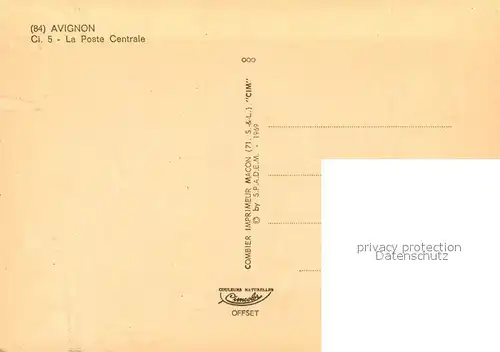 AK / Ansichtskarte Avignon_Vaucluse Poste Centale Avignon Vaucluse