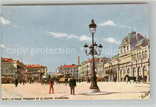 AK / Ansichtskarte Nice_Alpes_Maritimes Place Massena et le Casion Municipal Nice_Alpes_Maritimes