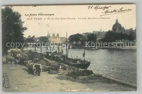 AK / Ansichtskarte Paris Seine Pont Saint Nicolas  Paris