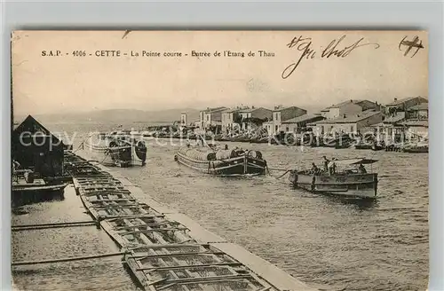 AK / Ansichtskarte Cette_Herault La Pointe courte Entr?e de Etang de Thau Cette Herault