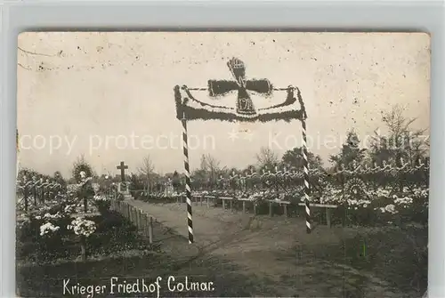 AK / Ansichtskarte Colmar_Haut_Rhin_Elsass Krieger Friedhof Colmar_Haut_Rhin_Elsass