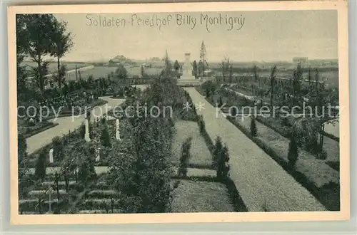 AK / Ansichtskarte Billy Montigny Soldatenfriedhof  Billy Montigny