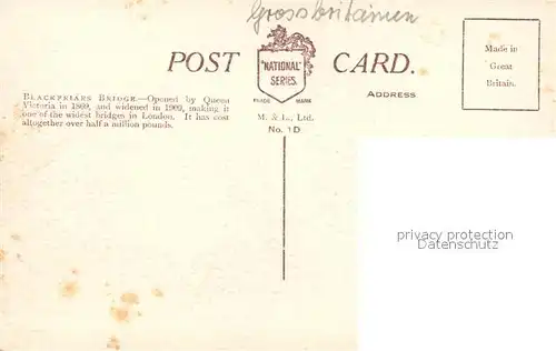 AK / Ansichtskarte London Blackfriars Bridge London