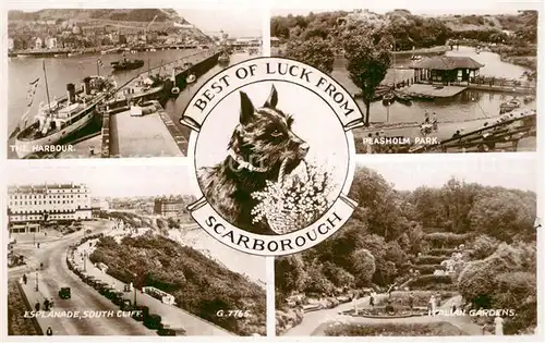 AK / Ansichtskarte Scarborough_UK The Harbour Peasholm Park Esplanade South Cliff Italien Gardens Scarborough UK