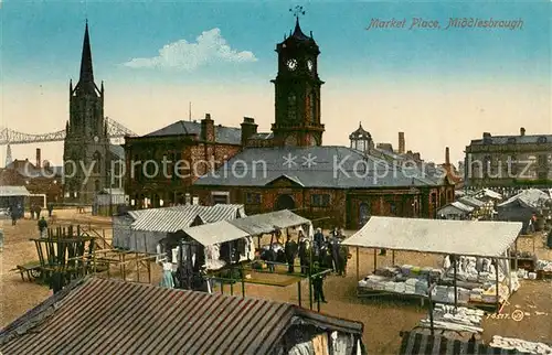 AK / Ansichtskarte Middlesbrough Market Place 