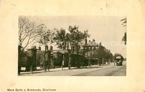 AK / Ansichtskarte Chatham_Hackney Main Gate and Barracks Chatham Hackney