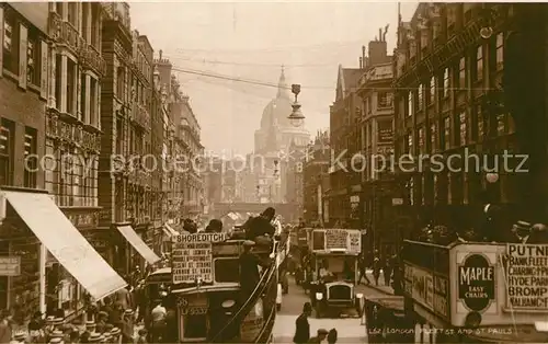 AK / Ansichtskarte London Fleet Streets and St Pauls London