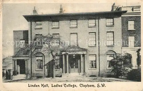 AK / Ansichtskarte Clapham Linden Hall Ladies College 