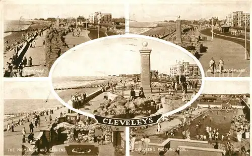 AK / Ansichtskarte Cleveleys_Park Jubilee Promenade Gardens Childrens Paddling Pool 