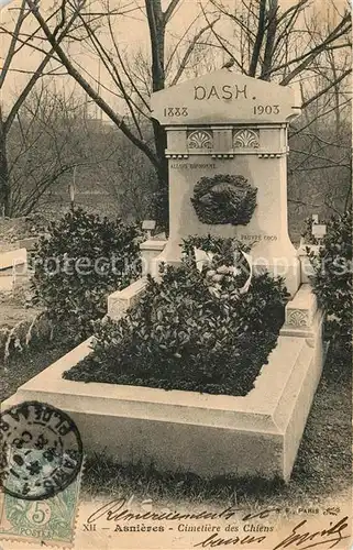 AK / Ansichtskarte Asnieres sur Seine Cimetiere des Chiens Asnieres sur Seine