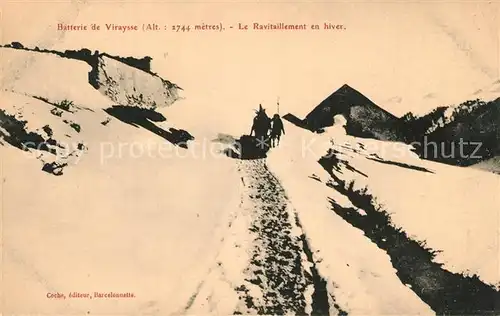 AK / Ansichtskarte Barcelonnette Betterie de Viraysse Le Ravitaillement en hiver Barcelonnette