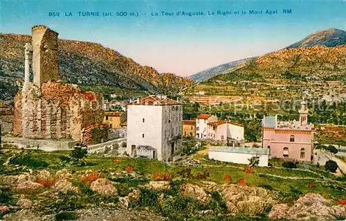 AK / Ansichtskarte La_Turbie La Tour d`Auguste et Mont Agel La_Turbie