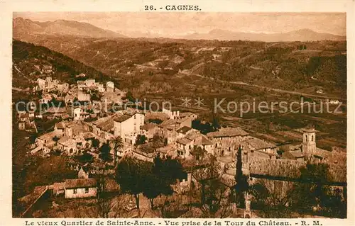 AK / Ansichtskarte Cagnes sur Mer Quartier de Sainte Anne Tour du Chateau Cagnes sur Mer