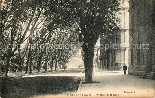 AK / Ansichtskarte Narbonne_Aude Avenue de la Gare Narbonne Aude