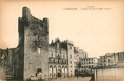 AK / Ansichtskarte Narbonne_Aude Hotel de Ville  Narbonne Aude